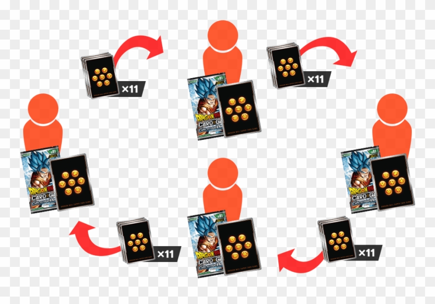 How To Play [drafting] - Dragon Ball Z Super Card Game Series 1 Galactic Battle Clipart