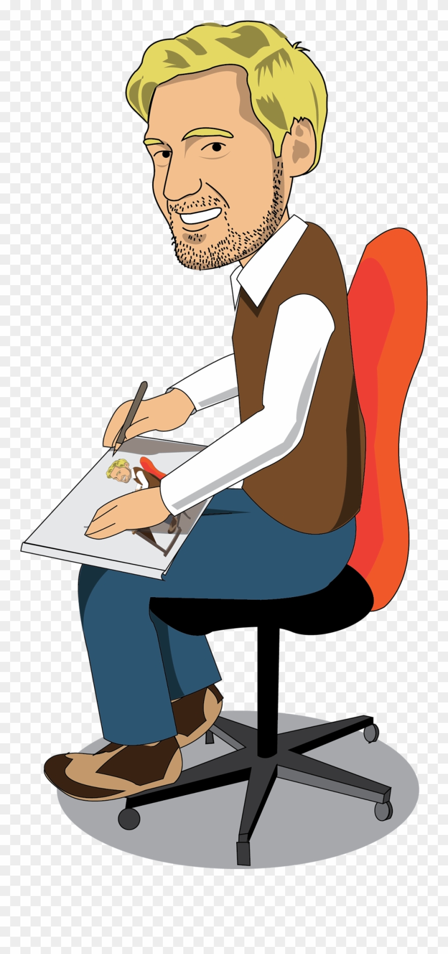 Sven Illustrator - Sitting Clipart