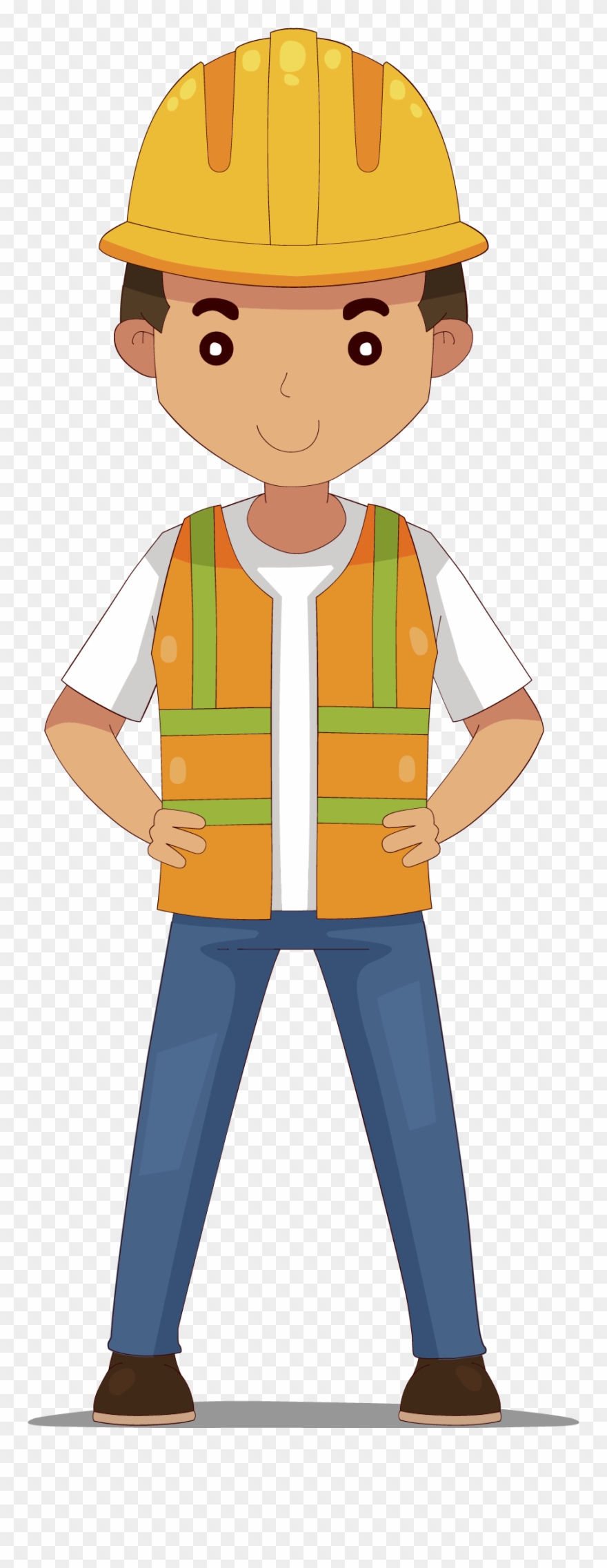 Civil Engineering Maintenance Cartoon Hand Painted - Civil Engineer Clipart Png Transparent Png