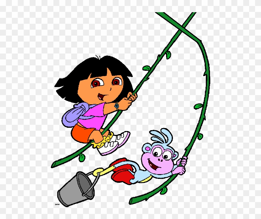 Dora Clip Art 17 Clipart Panda - Dora The Explorer Swinging On A Vine - Png Download