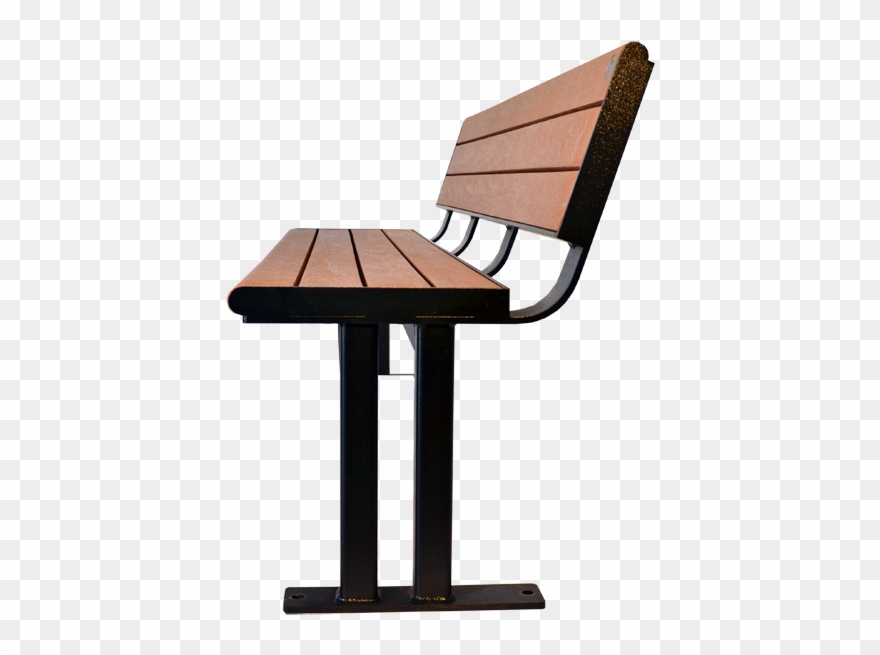 Larson Wishbone Site Furnishings Available Recycled - Park Bench Side View Png Clipart