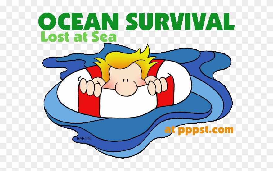 Graphic Library Stock Guide Free Images Panda S Survivalclipart - Survival At Sea Cartoon - Png Download