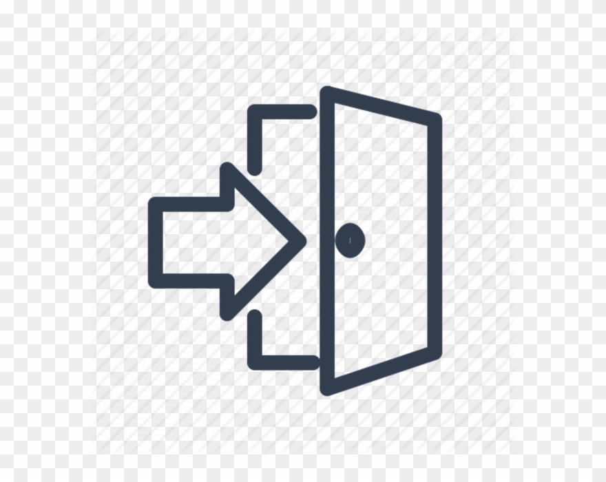 Open Exit Door - Open Door With Arrow Clipart