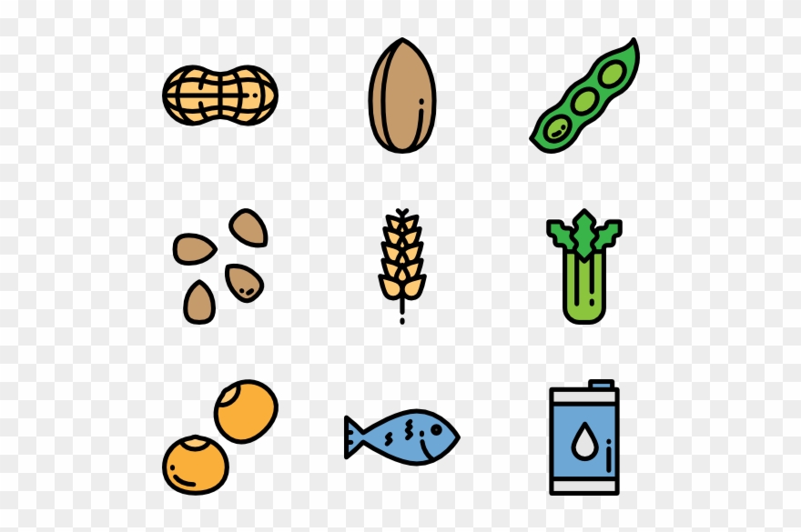 Allergenic Food Color - Nuts Icon Clipart