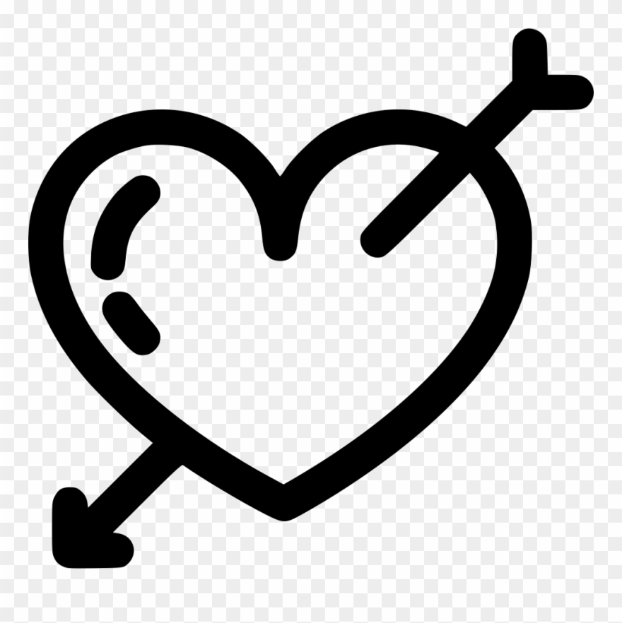 Heart And Arrow Comments - Icon Clipart