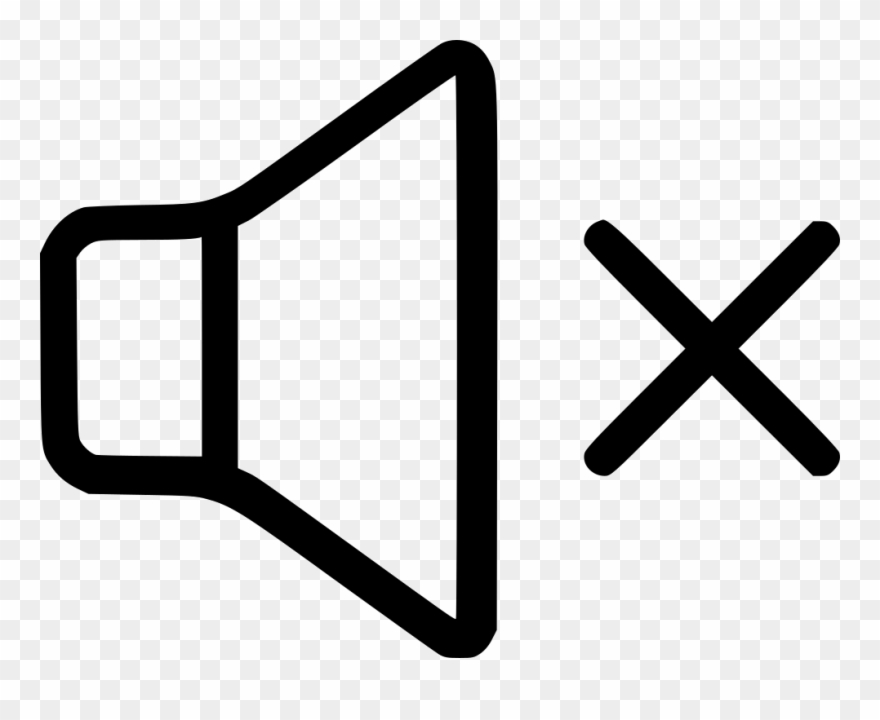 Multimedia Sound Volume Mute Silent Comments - Mute Icon Png White Clipart
