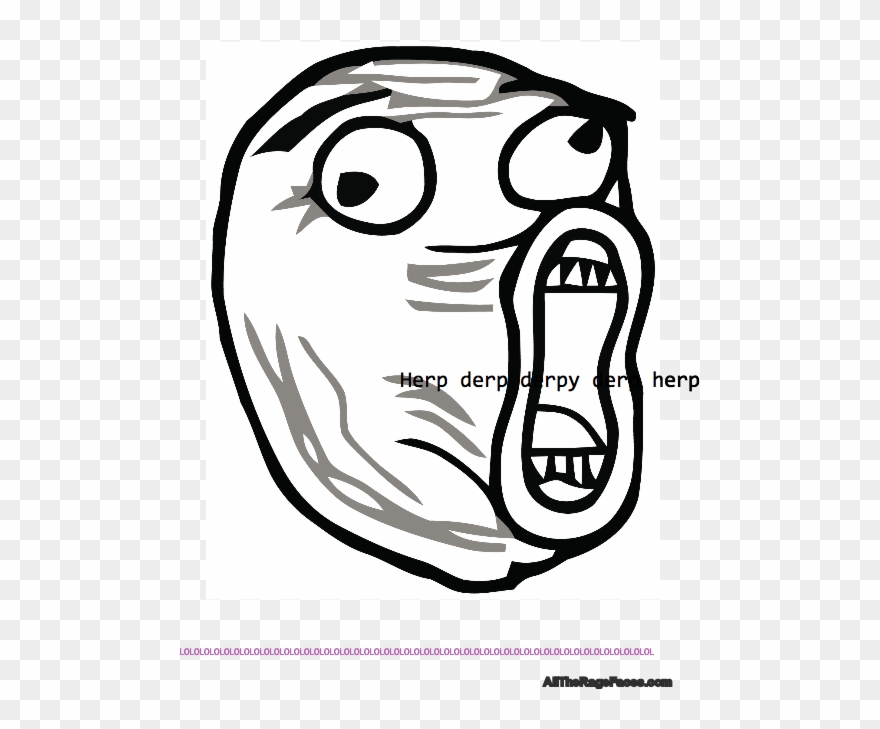 Derpy Meme Face Lol Clipart - Lol Face - Png Download