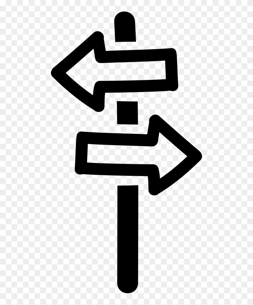 Directional Arrows Signal Drawn Symbol Left And - Icon Clipart