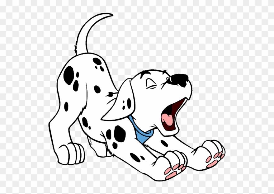 Dalmatian Puppies Clip Art - Clip Art Dog Stretching - Png Download