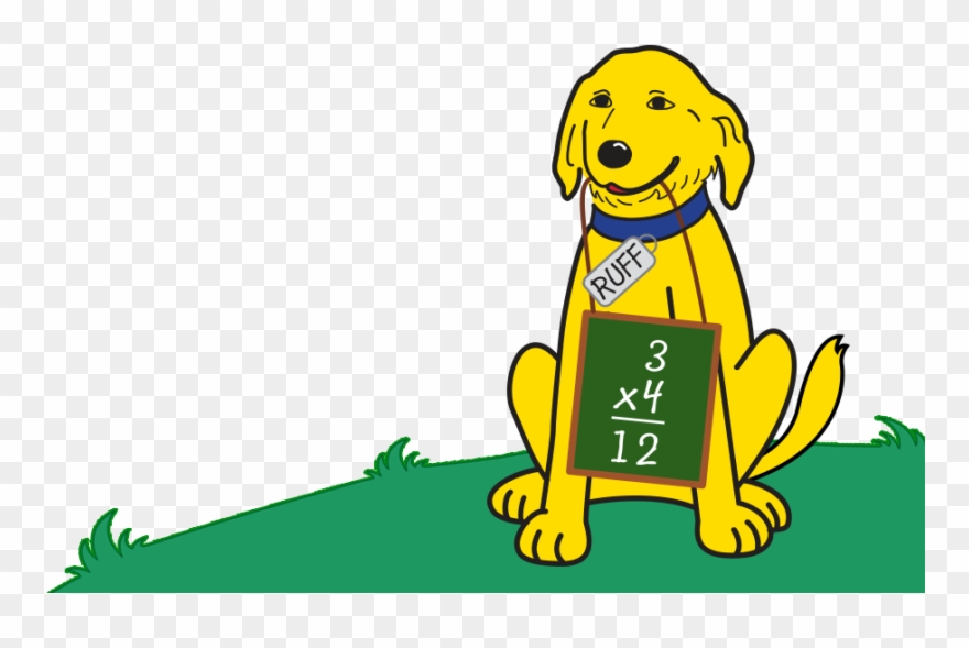 Dog Doing Math Cartoon Clipart