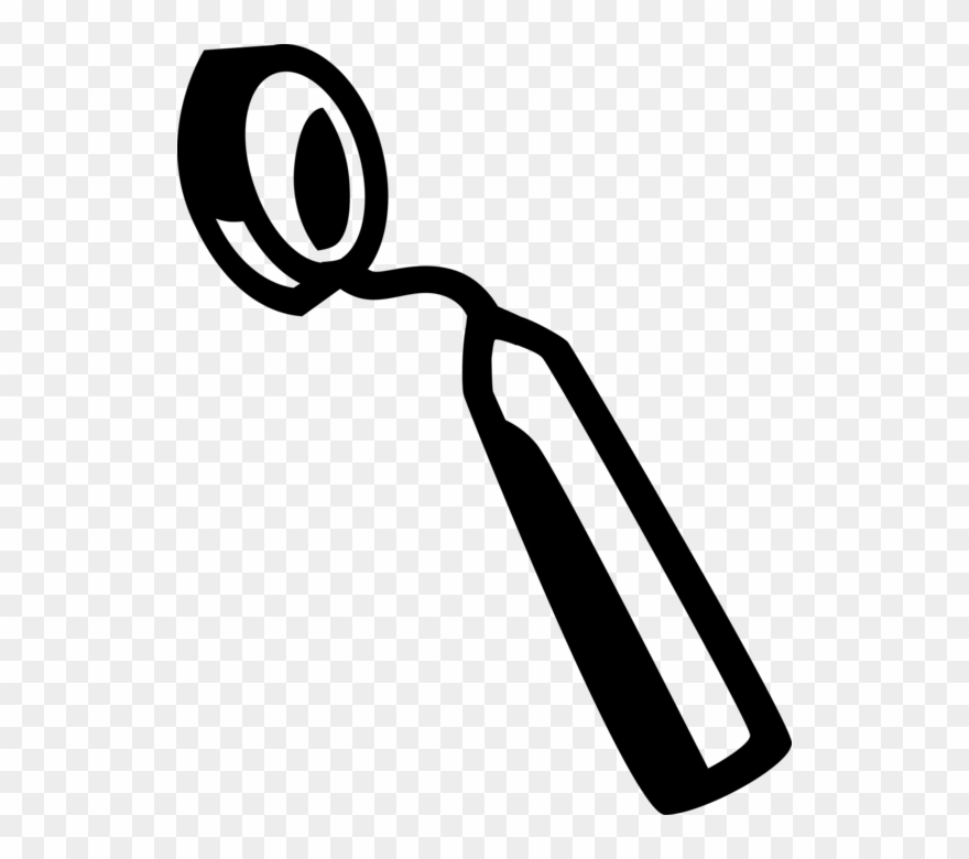 Vector Illustration Of Dental Mirror Instrument Dentist Clipart
