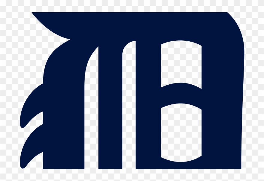 Detroit Tigers Logo Black Clipart