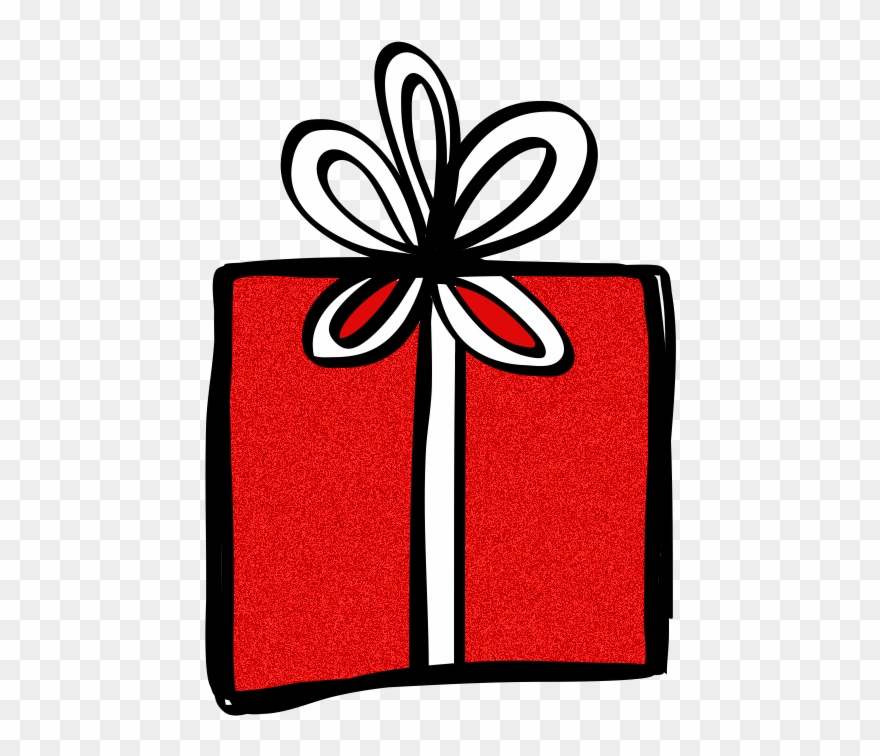 And A Merry Christmas To All Here's Your Freebie - Simple Drawing Of Gift Clipart