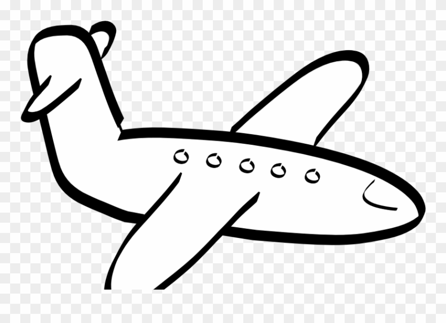 Padre Pio Fraternity - Airplane Black And White Clip Art - Png Download