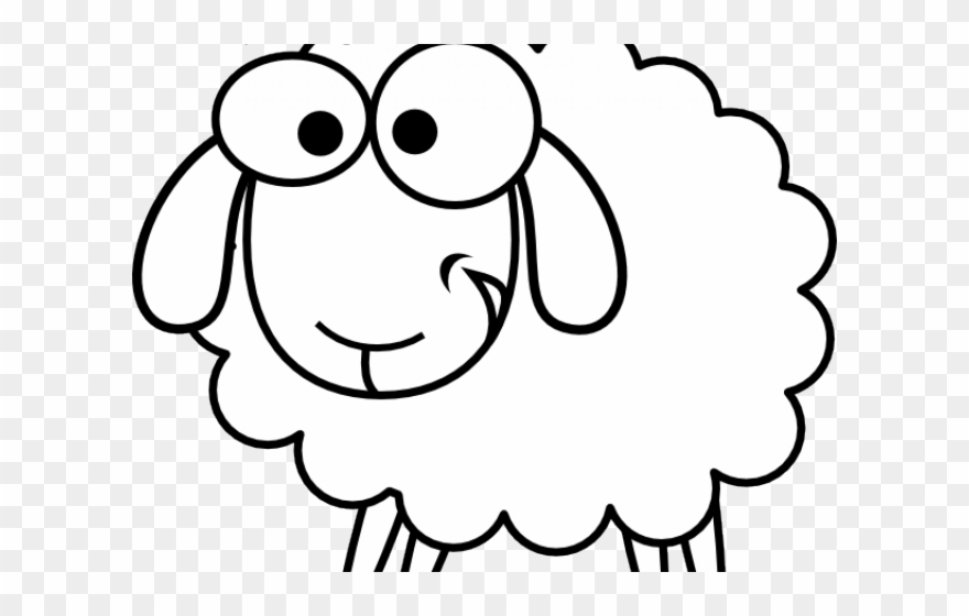 Sheep Clipart Logo - Sheep White And Black - Png Download