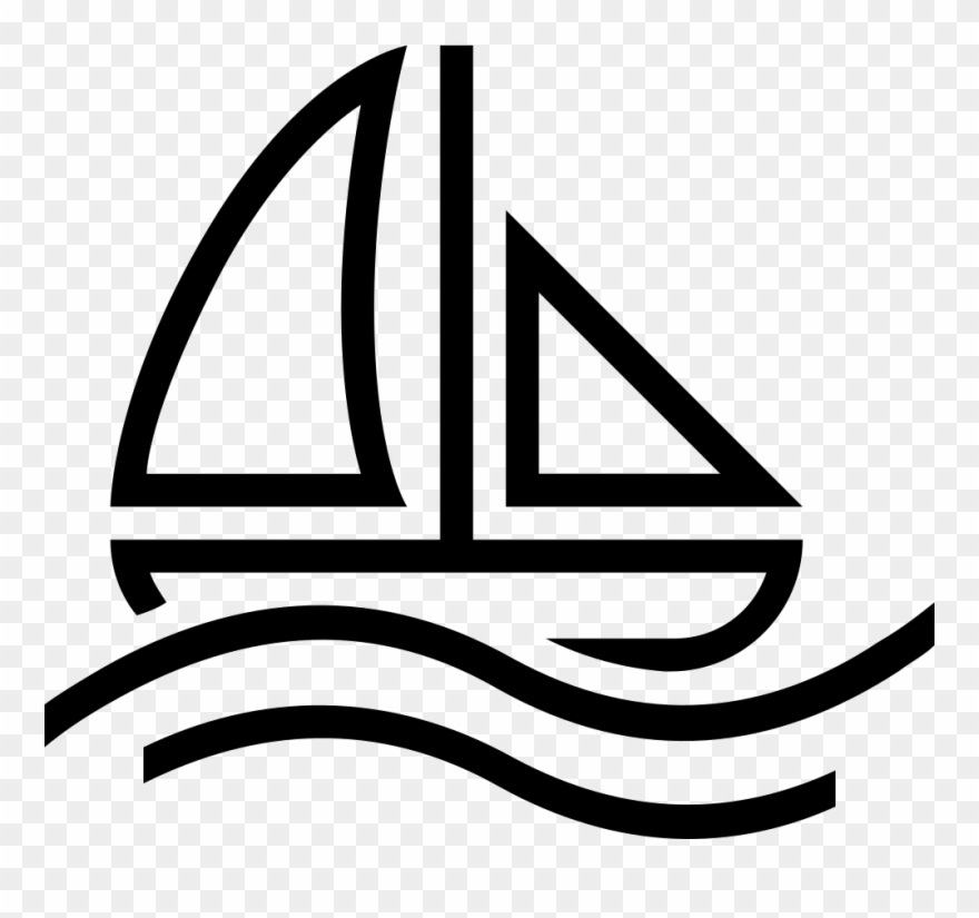 Sailing Boat Sportive Transport Comments - Sailing Boat Symbol Clipart