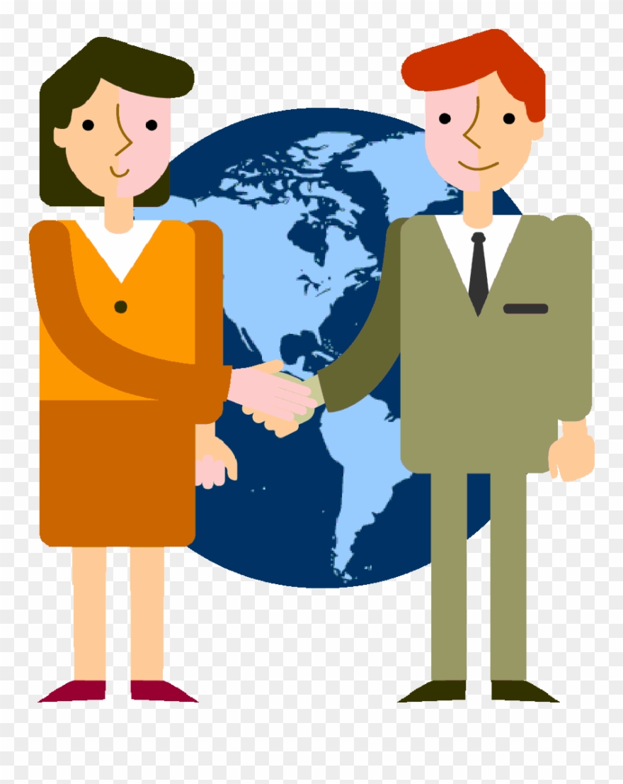 Handshake Clipart Boys - World Map - Png Download