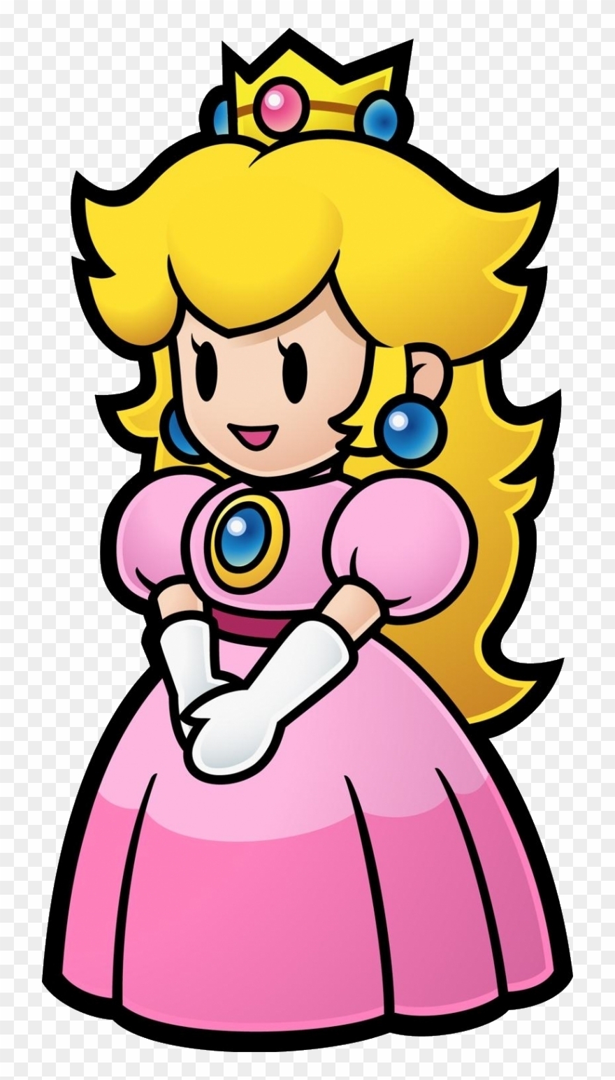 Peach - Princess Peach Paper Mario Clipart