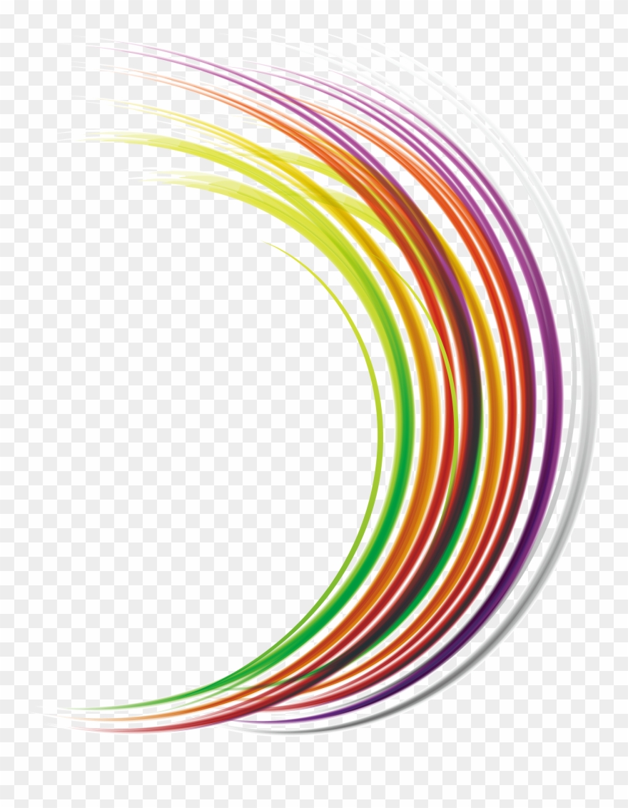 Drawing Spiral Colorful Clipart Transparent Download - Bright Line Png