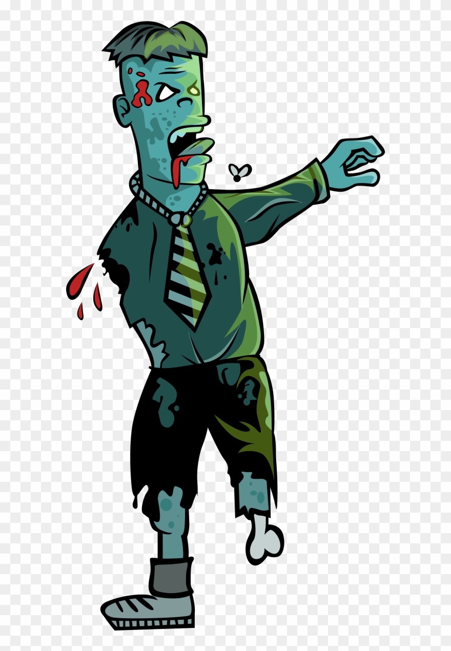 The Tale Of The Never-ending Story Zombie - Cartoon Clipart