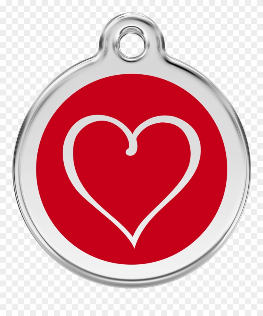 Red Dingo Stainless Steel Enameled Engraved Id Tag - Red Dingo Skull & Cross Bones Pet Id Dog Tags - Clipart