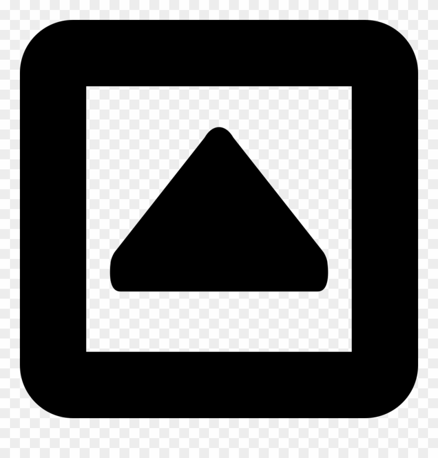 Square Outline Png Up Arrow Triangle In A Square Gross - Simbolo De Un Triangulo Dentro De Un Cuadrado Clipart