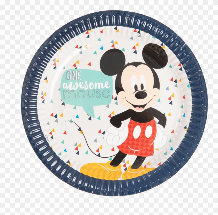 Disney Awesome Mickey Mouse Paper Plates - Mickey Awesome Clipart