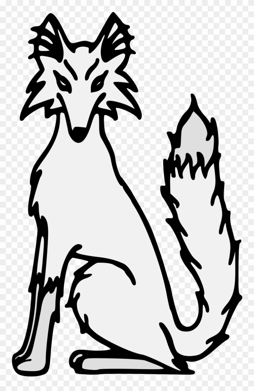 Pdf - Fox Sejant Clipart