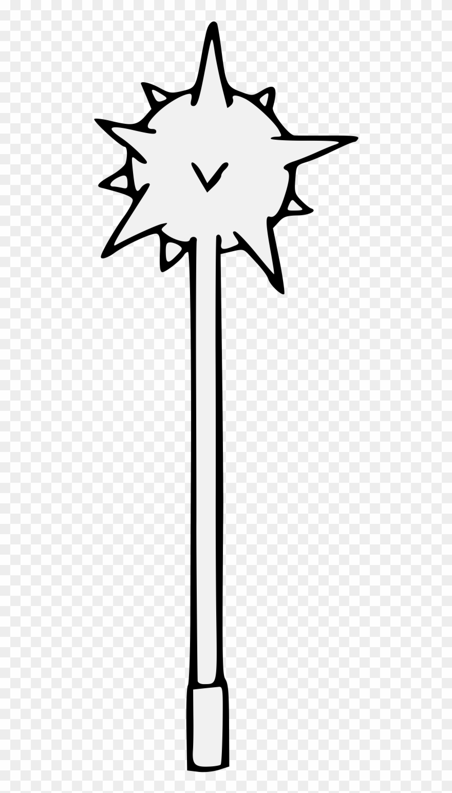 Pdf - Heraldic Mace Spyked Clipart