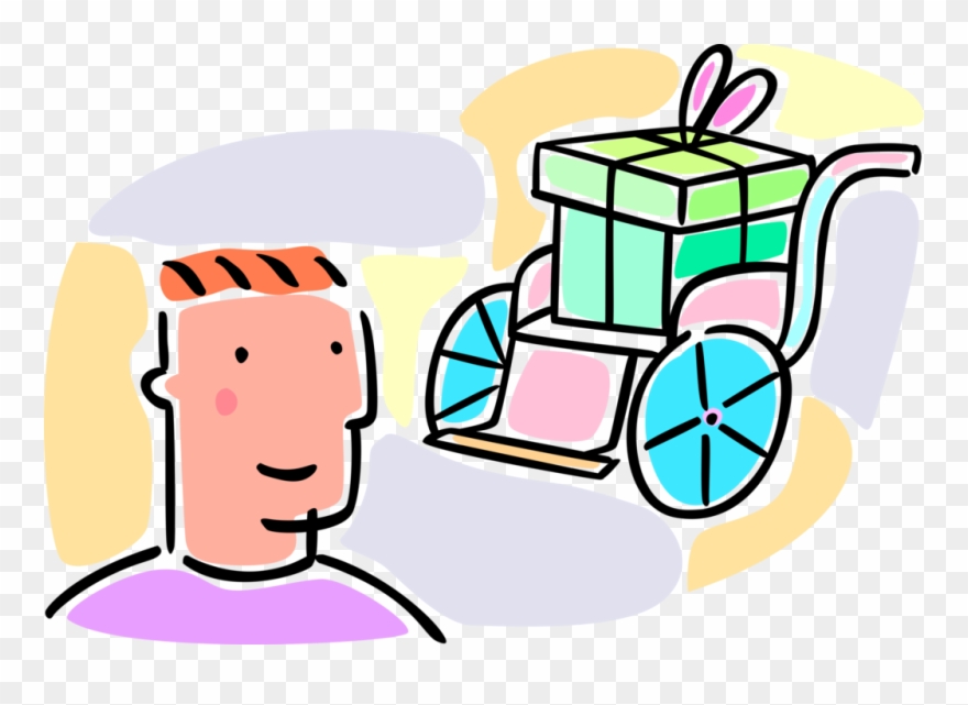 Vector Illustration Of Handicapped Or Disabled Wheelchair Clipart