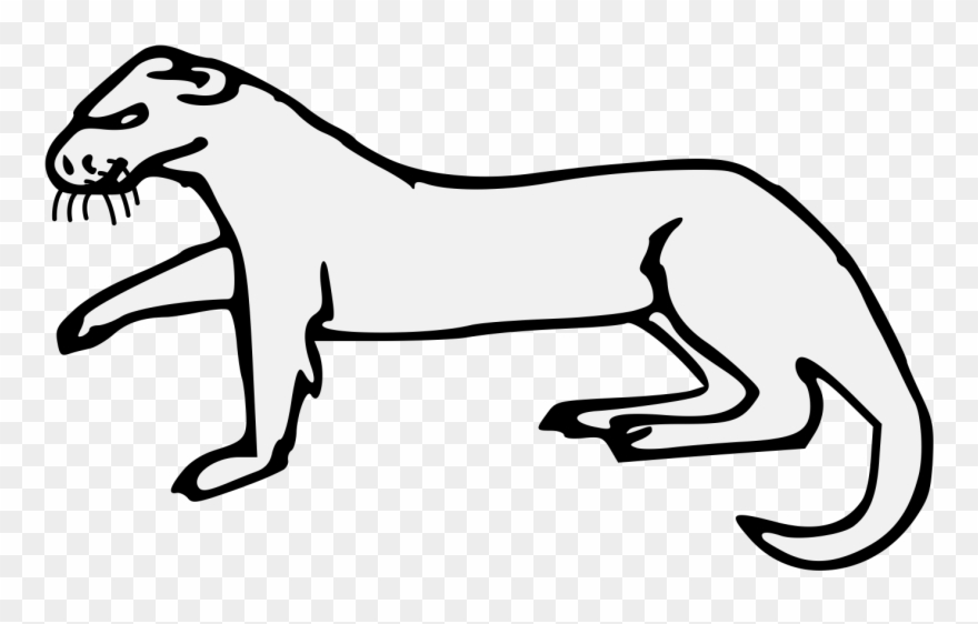Weasel Passant - Stoat Clipart