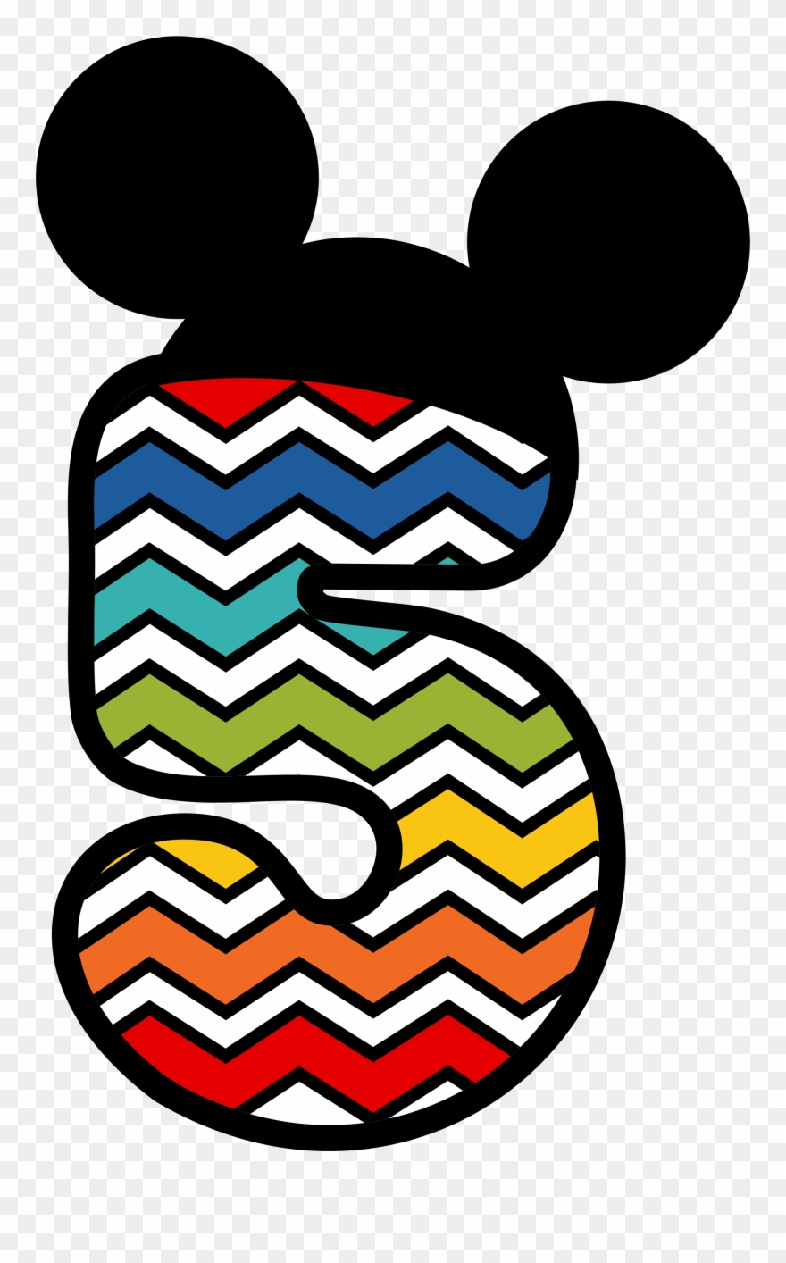 Disney Printables, Party Printables, Alphabet Templates, - Mickey Mouse Number Png Clipart