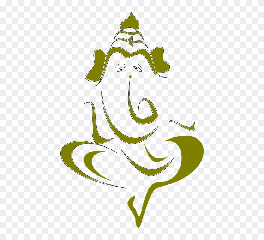 Hindu Cliparts 4, Buy Clip Art - Leaf Ganesh Images Png Transparent Png
