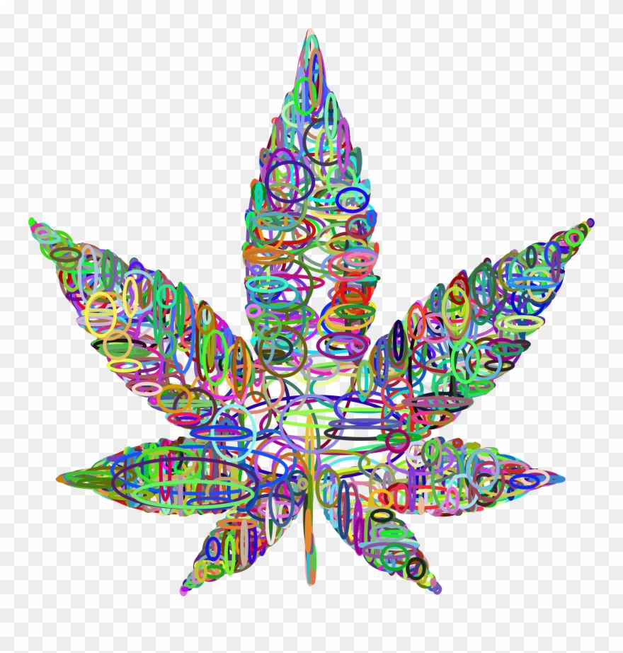 Marijuana Ellipses Wireframe Prismatic - Marijuana Image Silhouette Clipart