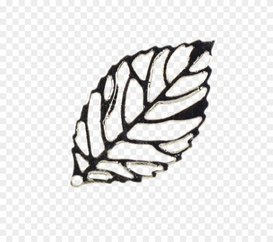 Breloque Filigrane Feuille 24mm Argent X1 - Folk Romantic Earrings, Lapis Lazuli Jewelry, Leaf Clipart