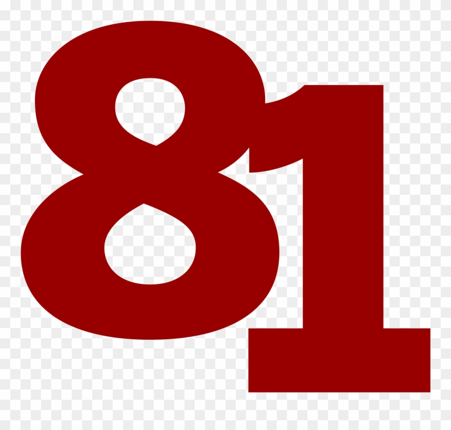 A Large Number Eighty-one Clipart
