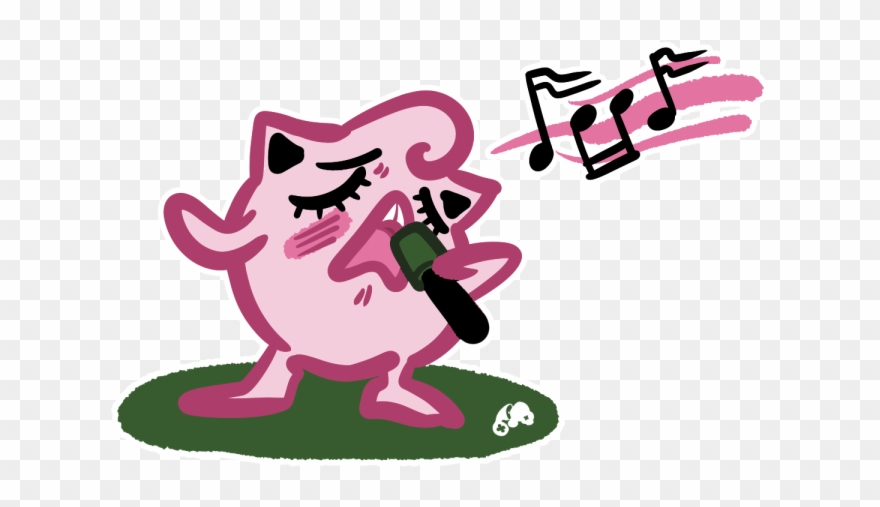 A Jigglypuff Is Singing Into A Microphone With A "i'm Clipart
