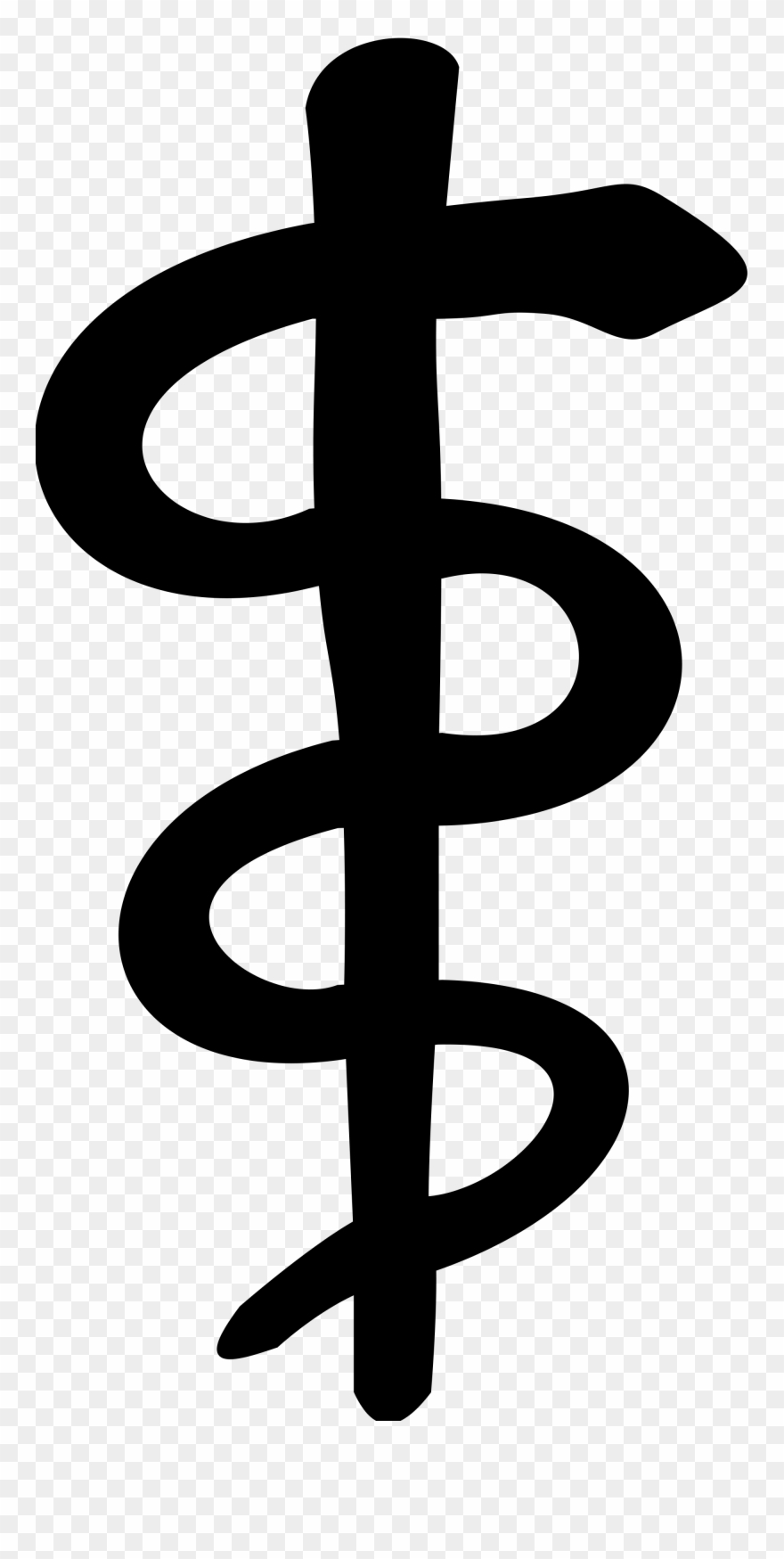 Sign Of Dollar 18, Buy Clip Art - Rod Of Asclepius - Png Download