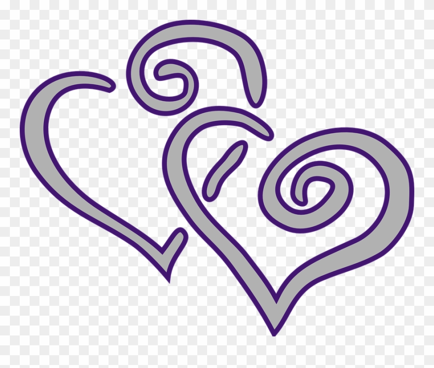 Rose Heart Cliparts 20, Buy Clip Art - Entwined Hearts Clip Art - Png Download