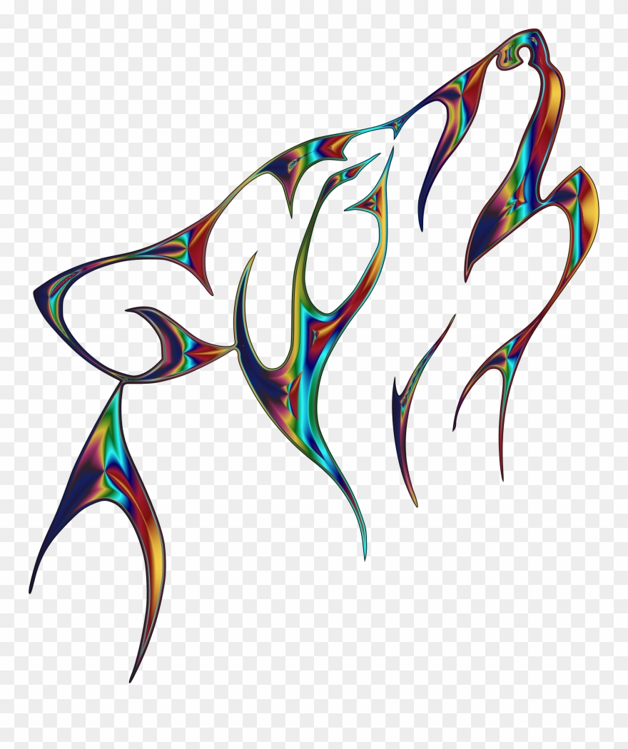 Big Image - Easy Wolf Howling Drawing Clipart