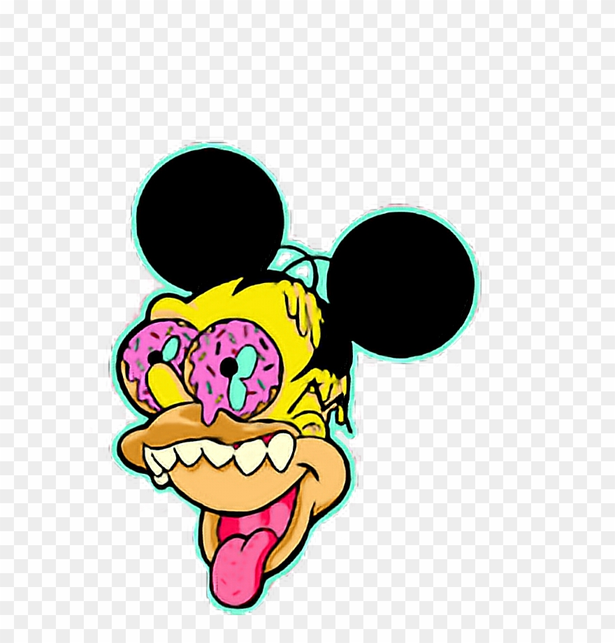 Report Abuse - Mickey Mouse Trippy Drawing Clipart