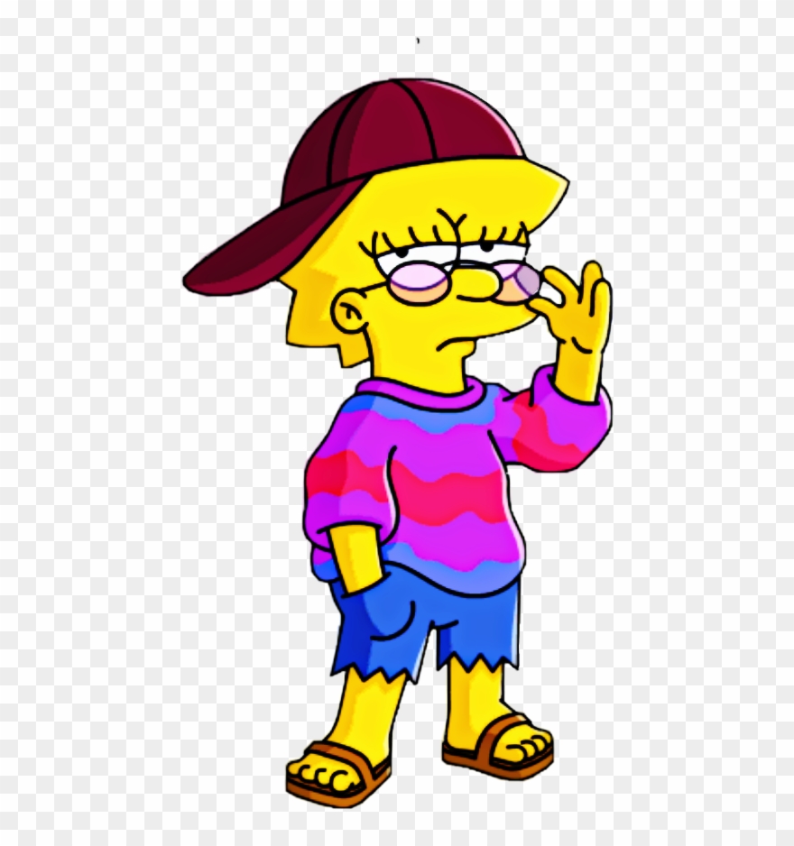 Popular And Trending Hipster Girls Stickers On - Sticker Lisa Simpson Clipart
