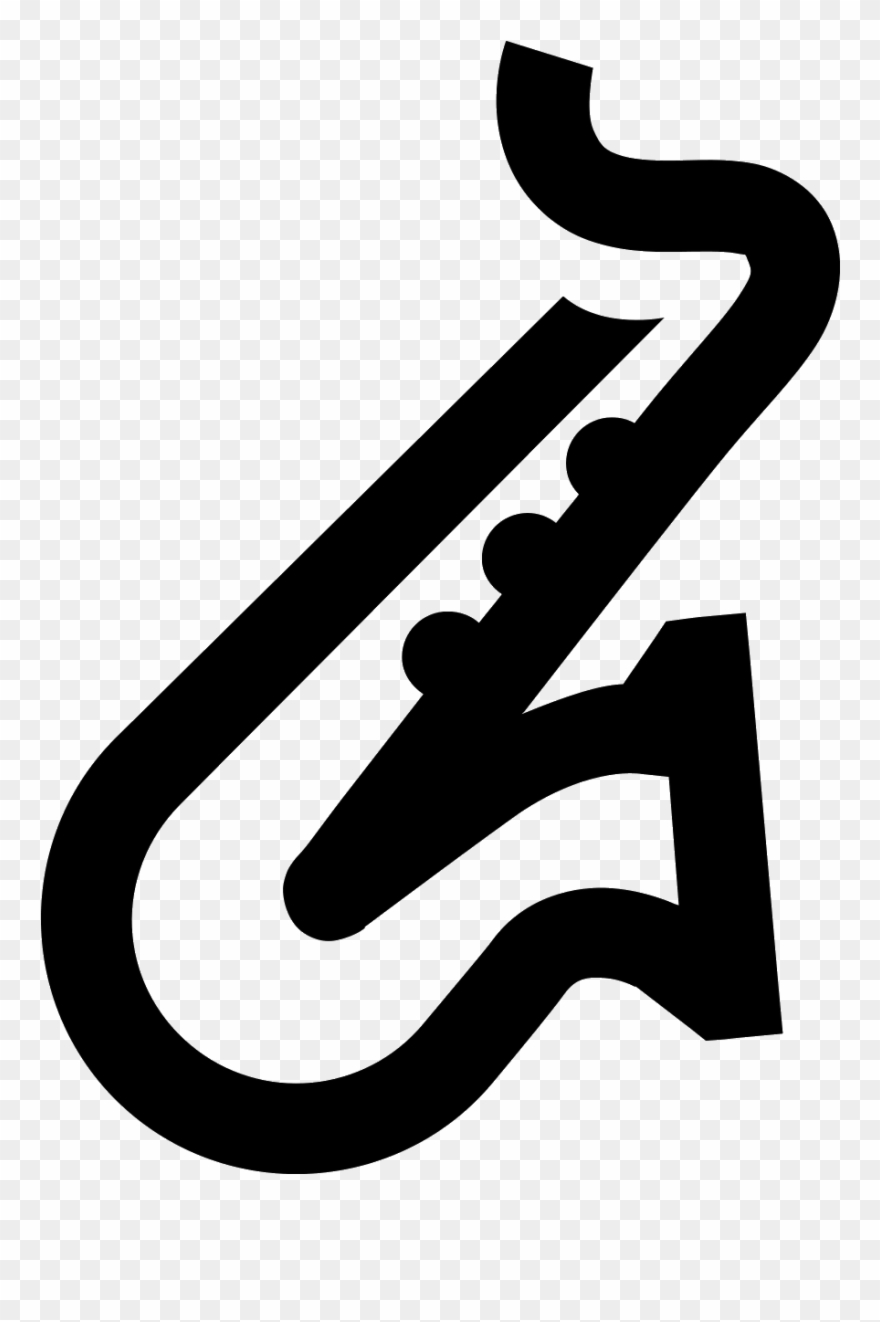 Saxophone Icon - Calligraphy Clipart
