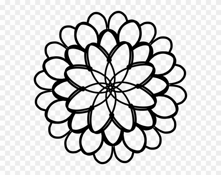 Simple Flower Designs Black And White 15, Buy Clip - Coloring Book - Png Download