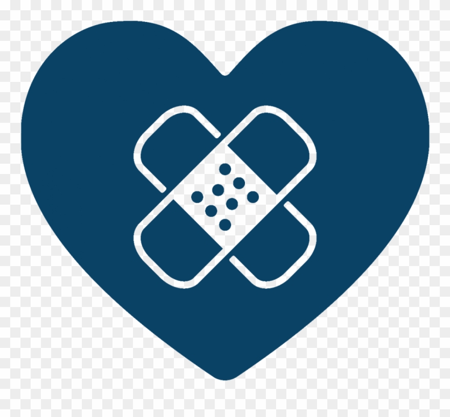 Heart With Bandages - Icon Clipart