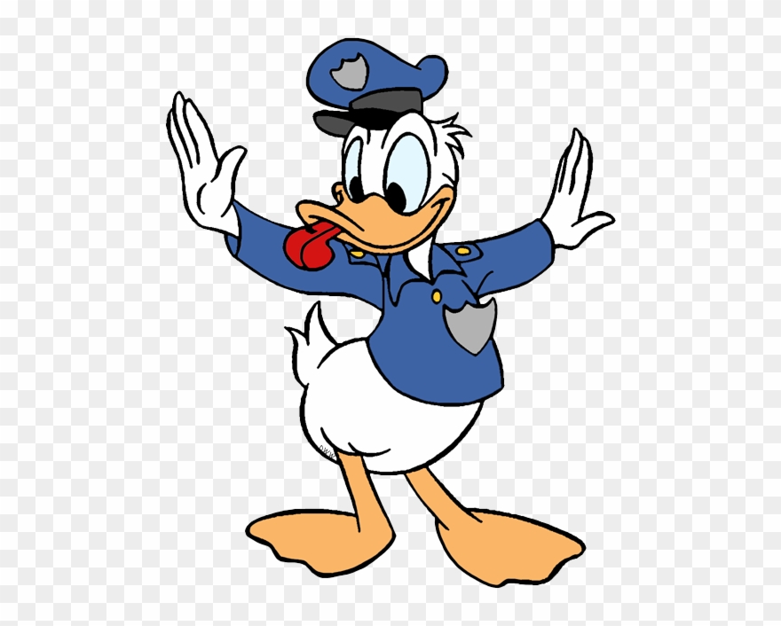 New Policeman Donald Conducting Traffic - Policeman Donald Clipart