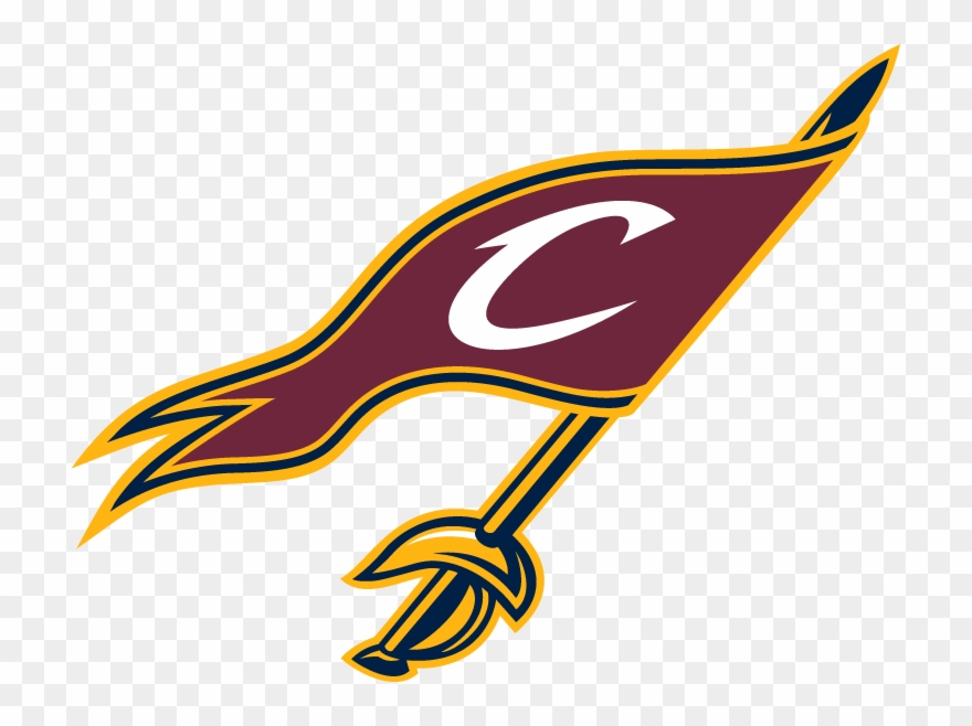 Cavalier Logo With Sword And Flag Cavaliers Logo, Nba - Cleveland Cavaliers Flag Logo Clipart