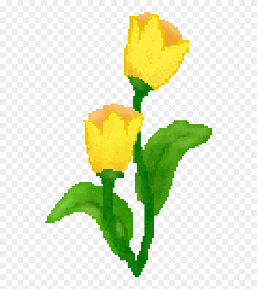 Small Clipart Yellow Tulip - Easter Flowers Clip Art - Png Download