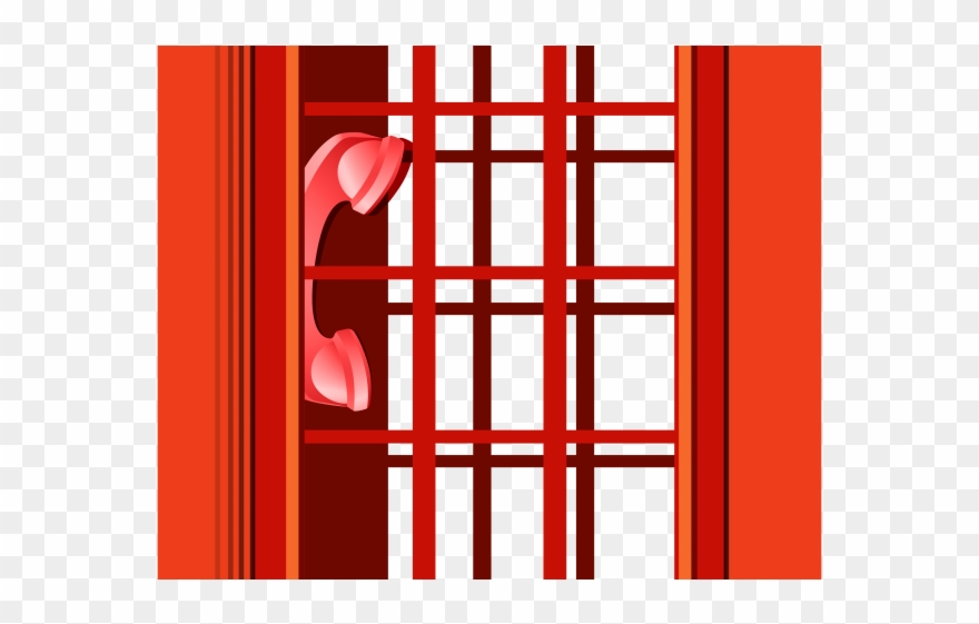 Phone Box Clipart Transparent - Clip Art Red Telephone Box - Png Download