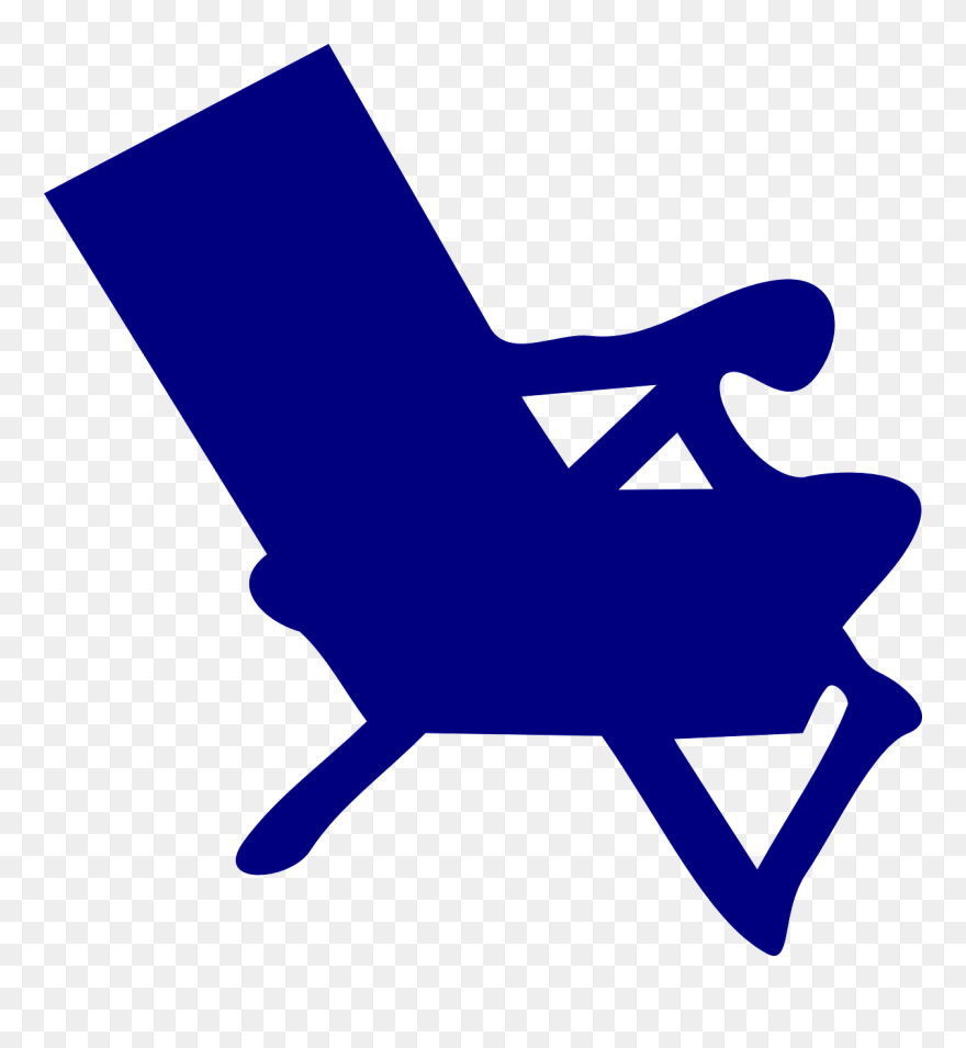 Collection Of Office Relax Cliparts - Beach Chair Clip Art - Png Download